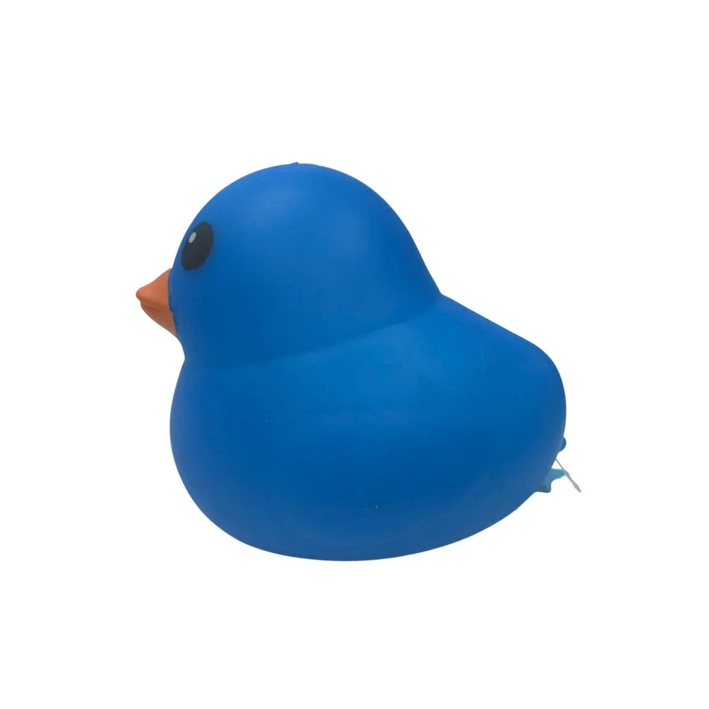 Laffy Quacks Blue Rubber Duck Squish Stretch Sensory Toy Stress Ball Fidget NEW